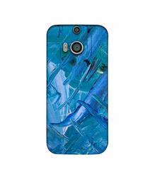 Amazon Brand - Solimo Designer Blue Paint 3D Printed Hard Back Case Mobile Cover for HTC One M8