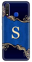 Amazon Brand - Solimo Designer Blue Pattern Alphabet-S 3D Printed Hard Back Case Mobile Cover for Vivo Y19 / Vivo U20