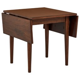 Amazon Brand – Rivet Federal Mid-Century Modern Drop Leaf Dining Kitchen Table, Walnut Wood