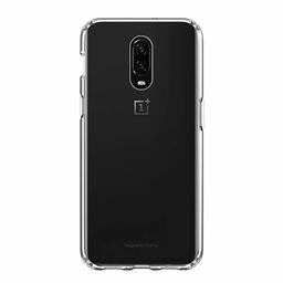 (Renewed) Amazon Brand - Solimo Transparent Case (Hard Back & Soft Bumper Cover) with 8 Foot Drop Porotection & Shock Absorbing Bumpers for OnePlus 6T