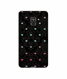 Amazon Brand - Solimo Designer Heart Texture 3D Printed Hard Back Case Mobile Cover for Samsung Galaxy A8 Plus