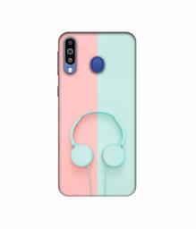 Amazon Brand - Solimo Designer Head Phone 3D Printed Hard Back Case Mobile Cover for Samsung Galaxy M21