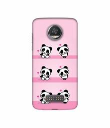 Amazon Brand - Solimo Designer Panda Pattern 3D Printed Hard Back Case Mobile Cover for Moto Z2 Play