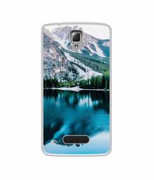 Amazon Brand - Solimo Designer Lake Mountain UV Printed Soft Back Case Mobile Cover for Lenovo A2010