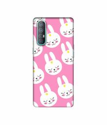 Amazon Brand - Solimo Designer Rabbit Pattern 3D Printed Hard Back Case Mobile Cover for Oppo Reno 3 Pro