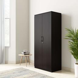 Amazon Brand - Solimo Vega Engineered Wood 2 Door Wardrobe (Espresso Finish)