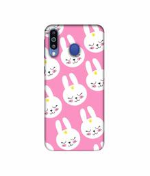 Amazon Brand - Solimo Designer Rabbit Pattern 3D Printed Hard Back Case Mobile Cover for Samsung Galaxy M21