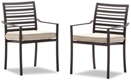 Strathwood Rhodes Dining Arm Chair, Set of 2