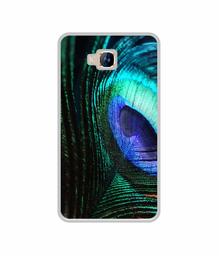 Amazon Brand - Solimo Designer Peacock Feather UV Printed Soft Back Case Mobile Cover for Lyf Wind 2