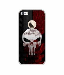 Amazon Brand - Solimo Designer Punisher Skull UV Printed Soft Back Case Mobile Cover for Apple iPhone 5 / 5S