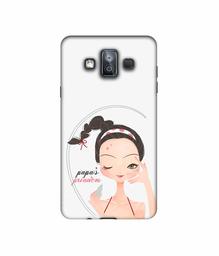 Amazon Brand - Solimo Designer Papa's Princess 3D Printed Hard Back Case Mobile Cover for Samsung Galaxy J7 Duo