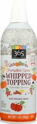 365 by Whole Foods Market, Limited Edition Refrigerated Whipped Topping, Pumpkin Spice, 7 Ounce