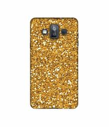 Amazon Brand - Solimo Designer Golden Sparkle 3D Printed Hard Back Case Mobile Cover for Samsung Galaxy J7 Duo