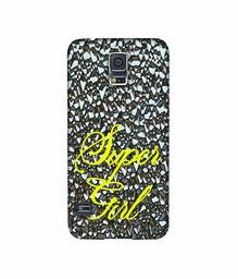 Amazon Brand - Solimo Designer Super Girl On Foil 3D Printed Hard Back Case Mobile Cover for Samsung Galaxy S5 i9600