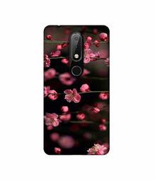 Amazon Brand - Solimo Designer Pink Flowers 3D Printed Hard Back Case Mobile Cover for Nokia 6.1 Plus