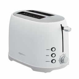 AmazonBasics 2-Slot Toaster, White (Renewed)