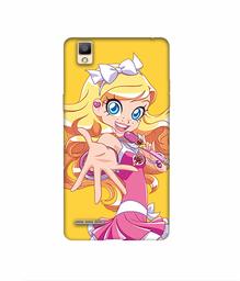 Amazon Brand - Solimo Designer Singing Girl Vector 3D Printed Hard Back Case Mobile Cover for Oppo F1