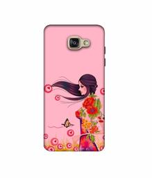 Amazon Brand - Solimo Designer Lady Vector Pattern 3D Printed Hard Back Case Mobile Cover for Samsung Galaxy A5 (2016)