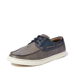 Amazon Brand - Symbol Men's Grey Casual Boat Shoes - 9 UK/India (43 EU)(AZ-KY-100B)