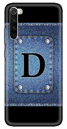 Amazon Brand - Solimo Designer Button Jeans Alphabet-D 3D Printed Hard Back Case Mobile Cover for Xiaomi Redmi Note 8