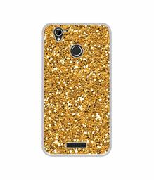 Amazon Brand - Solimo Designer Golden Sparkle UV Printed Soft Back Case Mobile Cover for Lyf Water 7S