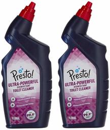 Amazon Brand - Presto! Ultra-Powerful Disinfectant Toilet Cleaner, Floral - 750 ml (Pack of 2)