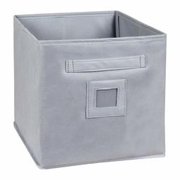 Amazon Brand - Solimo Fabric Storage Box, Large, Dark Grey