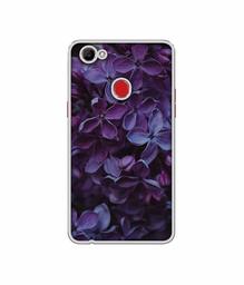 Amazon Brand - Solimo Designer Purple Flowers UV Printed Soft Back Case Mobile Cover for Oppo F7