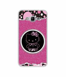 Amazon Brand - Solimo Designer Kitty with Glitter UV Printed Soft Back Case Mobile Cover for Samsung Galaxy J2 Ace