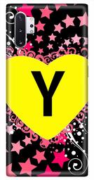 Amazon Brand - Solimo Designer Heart Pattern Alphabet-Y 3D Printed Hard Back Case Mobile Cover for Samsung Galaxy Note 10 Plus