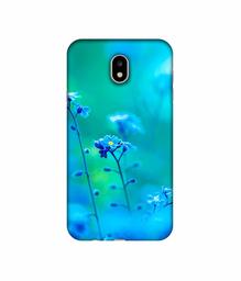 Amazon Brand - Solimo Designer Blue Flower UV Printed Soft Back Case Mobile Cover for Samsung Galaxy J7 Pro