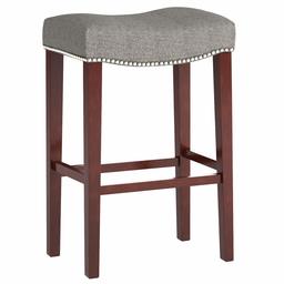 Ravenna Home Faraday Saddle Nailhead Bar Stool, 30.5