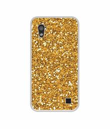 Amazon Brand - Solimo Designer Golden Sparkle UV Printed Soft Back Case Mobile Cover for Infocus M370i