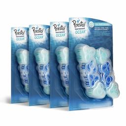 Amazon Brand - Presto! Ocean Perfumed toilet rim block 2 Cage - pack of 4