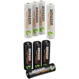 AmazonBasics - Pile Rechargeable AA [x4] + AAA [x4]