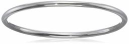 Simple Essentials Rhodium Plated Sterling Silver Fashion Band, Size 7