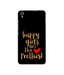 Amazon Brand - Solimo Designer Happy Girls are The Prettiest 3D Printed Hard Back Case Mobile Cover for Lenovo S850