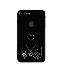 Amazon Brand - Solimo Designer Holding Hands 3D Printed Hard Back Case Mobile Cover for Apple iPhone 7 Plus (Logo Cut)