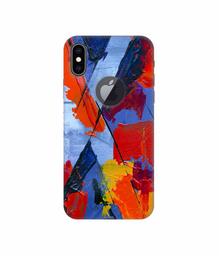 Amazon Brand - Solimo Designer X Multicolor Texture 3D Printed Hard Back Case Mobile Cover for Apple iPhone Xs Max (Logo Cut)