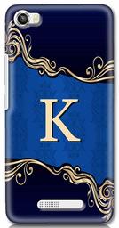 Amazon Brand - Solimo Designer Blue Pattern Alphabet-K 3D Printed Hard Back Case Mobile Cover for Lava Iris X8