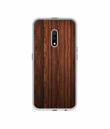 Amazon Brand - Solimo Designer Wooden Texture UV Printed Soft Back Case Mobile Cover for Realme X