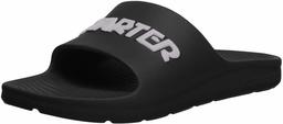 STARTER Performance Slide Sandalia para Hombre, Exclusiva de Amazon, Negro con Plata de Inicio, 8 Standard US