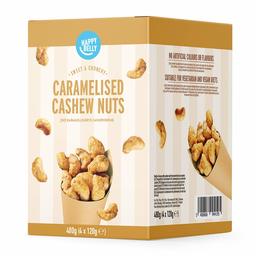 Amazon Marke - Happy Belly Karamellisierte Cashewkerne, 120g x 4