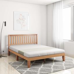 Amazon Brand - Solimo Neo Solid Wood Queen Bed (Walnut Finish)