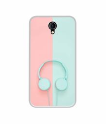 Amazon Brand - Solimo Designer Head Phone UV Printed Soft Back Case Mobile Cover for Micromax Bharat 4 Q440