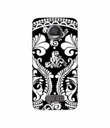 Amazon Brand - Solimo Designer Round White Rangoli 3D Printed Hard Back Case Mobile Cover for Moto Z2 Play