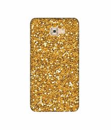 Amazon Brand - Solimo Designer Golden Sparkle 3D Printed Hard Back Case Mobile Cover for Samsung Galaxy C7 Pro