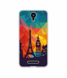 Amazon Brand - Solimo Designer Colored Paris UV Printed Soft Back Case Mobile Cover for Comio C2