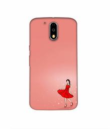 Amazon Brand - Solimo Designer Red Dress Lady 3D Printed Hard Back Case Mobile Cover for Motorola Moto G4 Plus