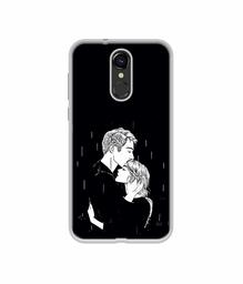 Amazon Brand - Solimo Designer Couples Standing in Rain UV Printed Soft Back Case Mobile Cover for Lava Z70